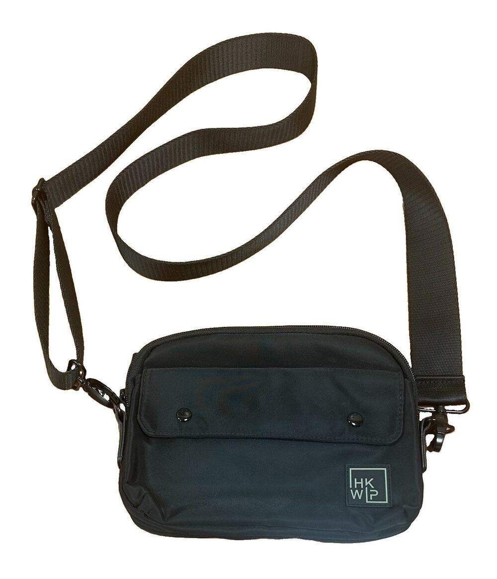 Convertible IHKWIP Crossbody Shoulder Belt Bag Black Card Slots Travel Hiking